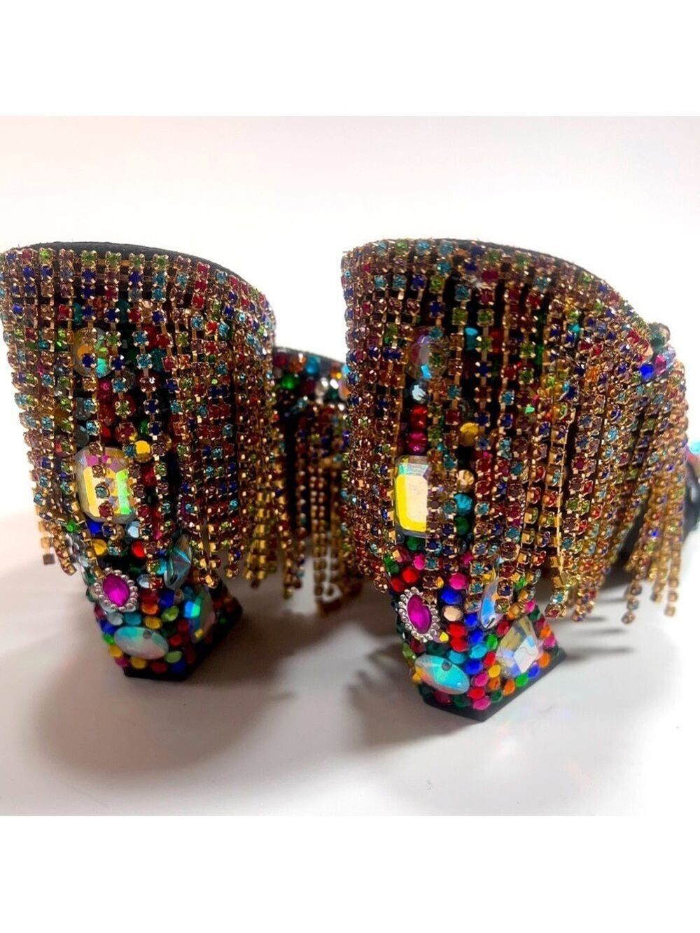 NWOB $119 AZALEA WANG SPICED MULTI EMBELLISHED RHINESTONE SANDAL - Picture 7 of 10